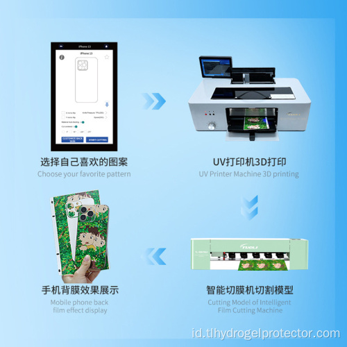 Mesin printer 3D UV untuk film kembali yang disesuaikan